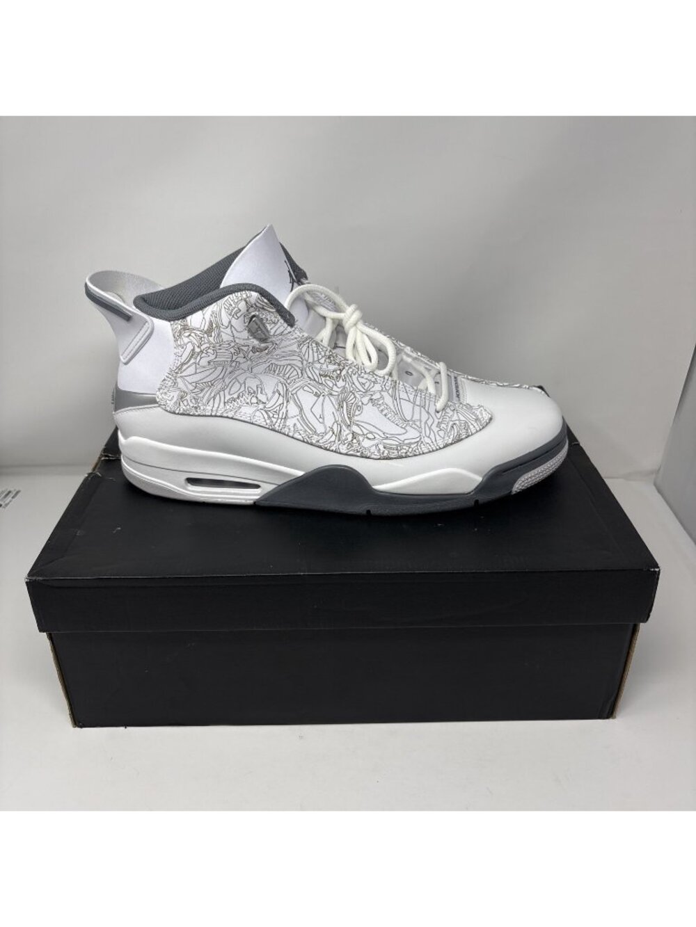 Nike Air Jordan Dub Zero "Laser" White-Cool Grey Sz 15  311046-107 Rare